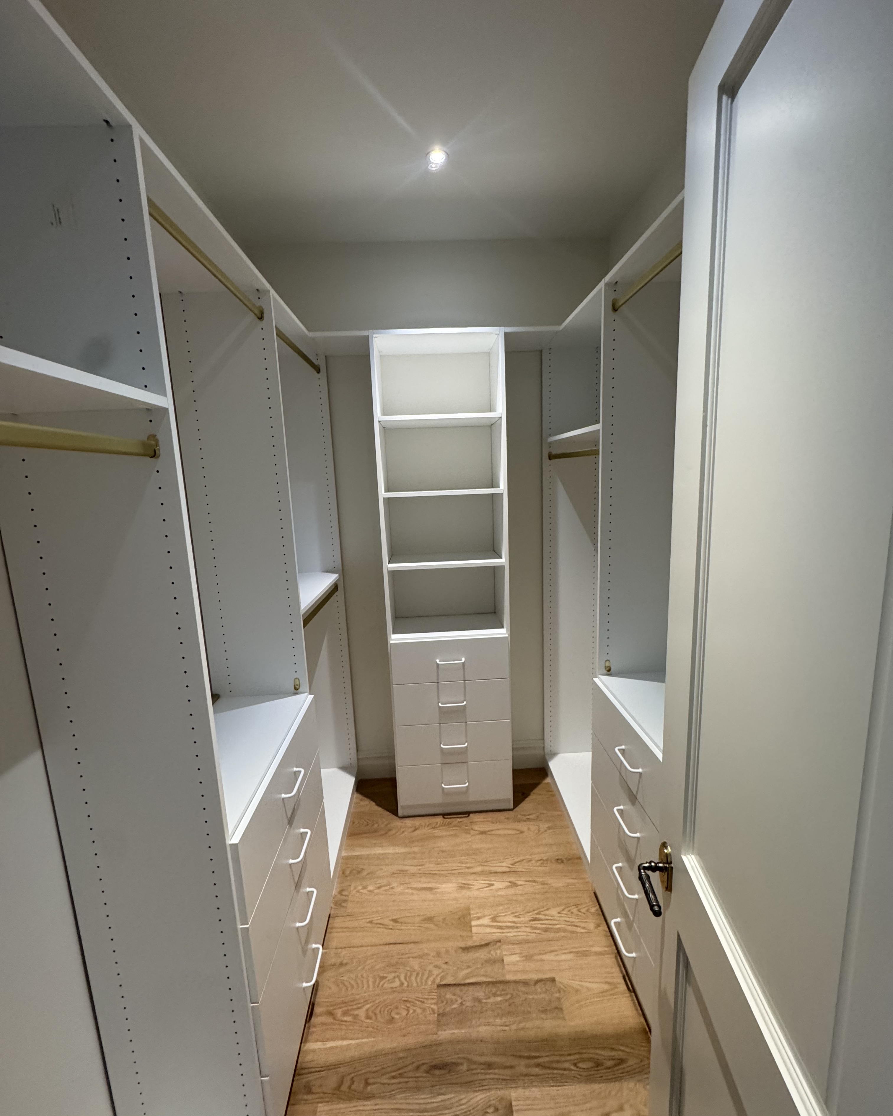 Big Walk-In custom closet project by Captain Chris's Closets on Long Island