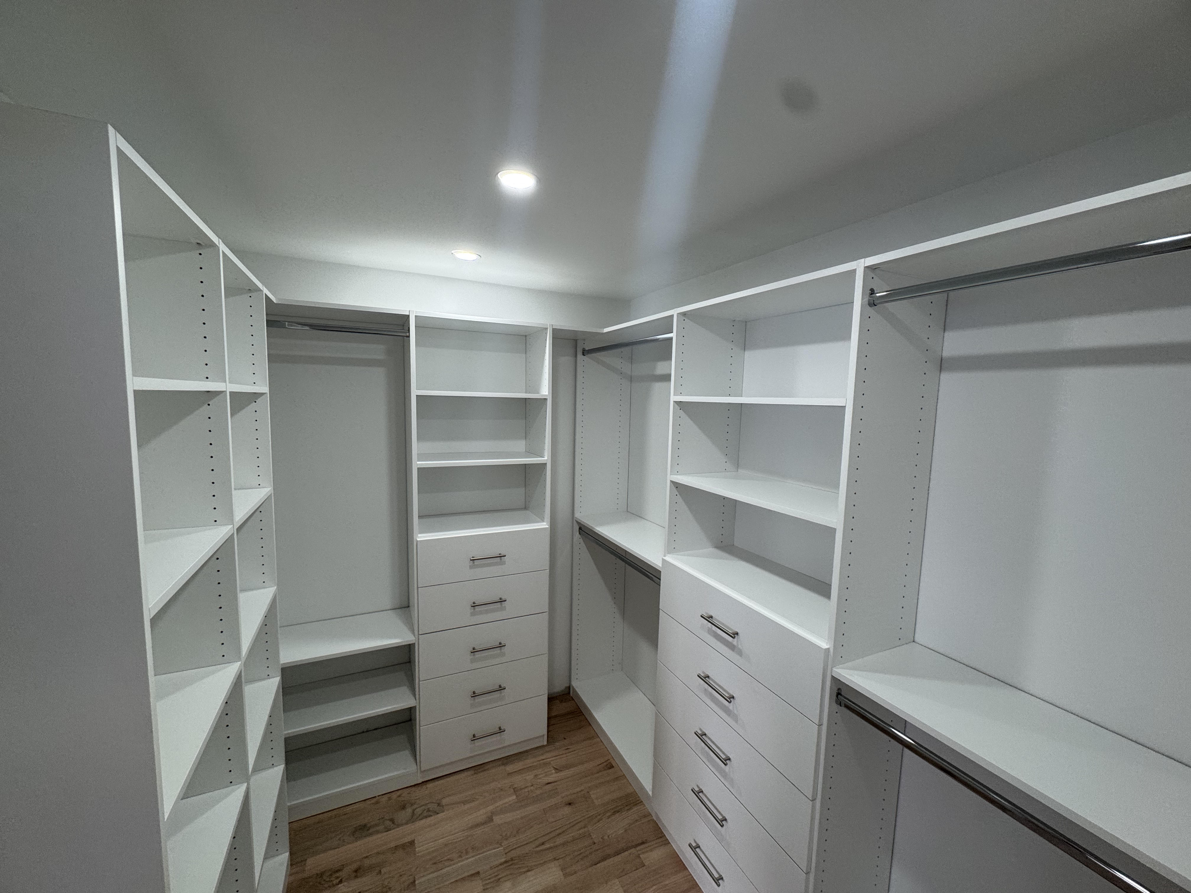 Big Walk-In custom closet project by Captain Chris's Closets on Long Island