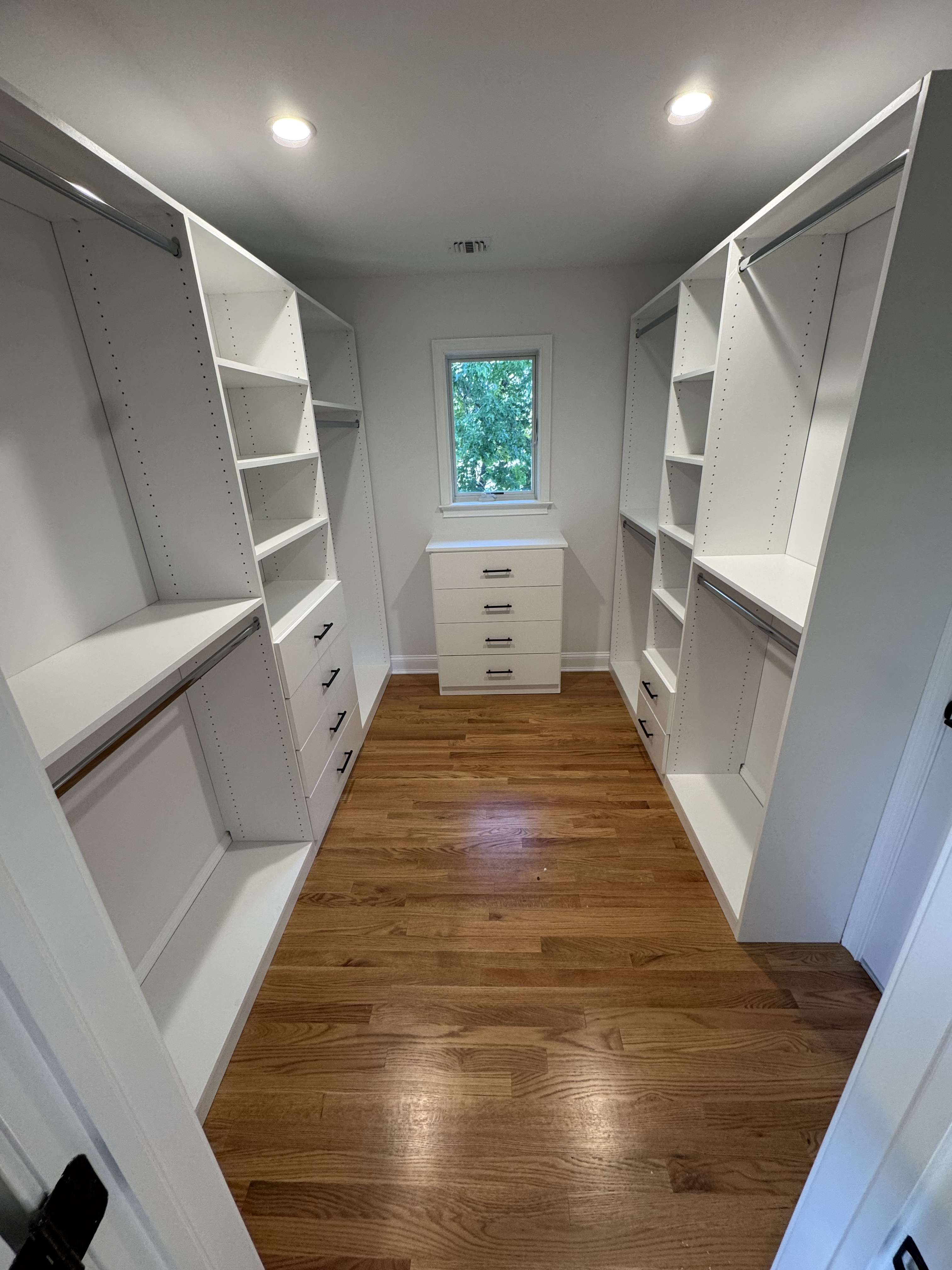 Big Walk-In custom closet project by Captain Chris's Closets on Long Island