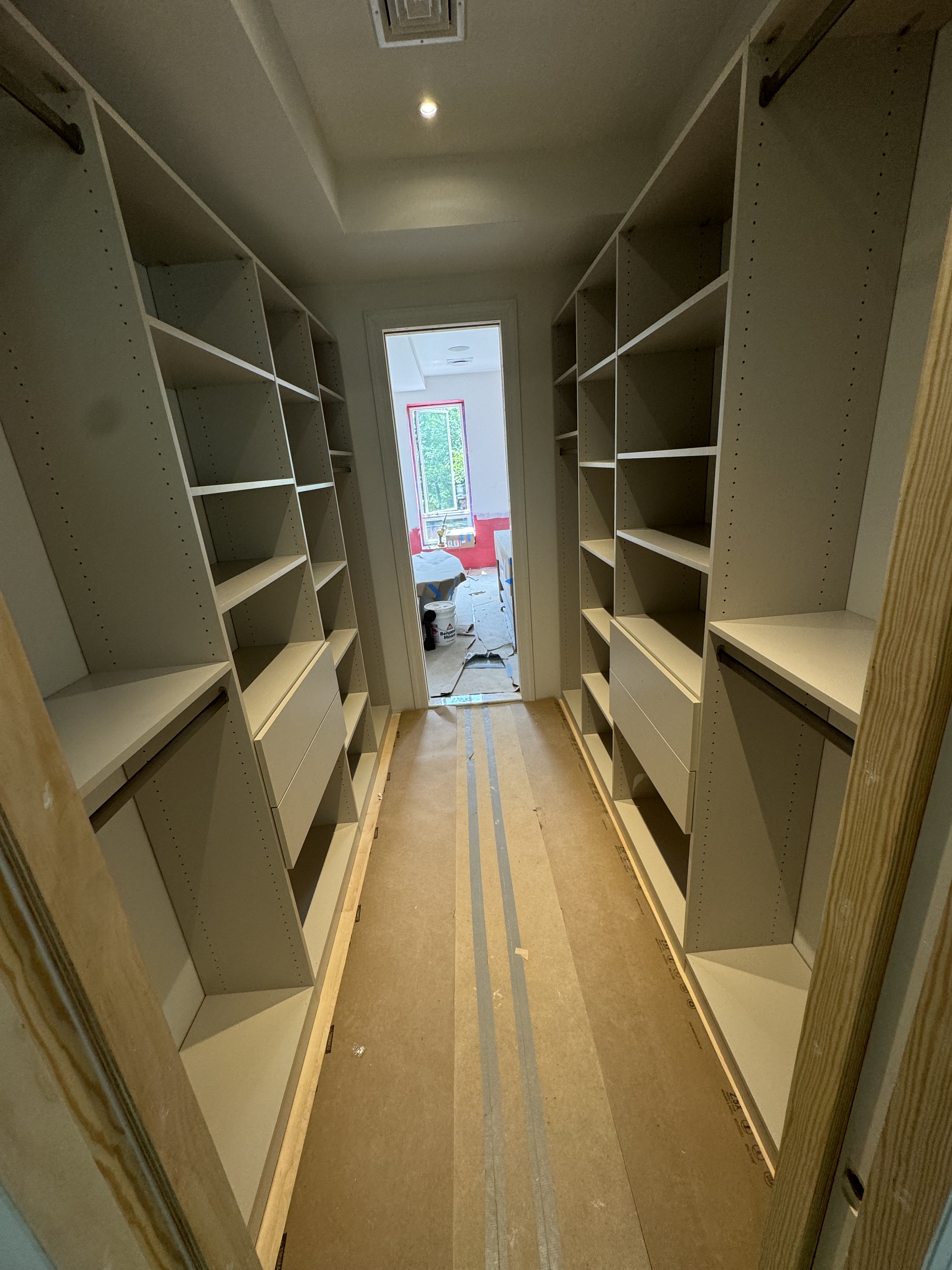 Big Walk-In custom closet project by Captain Chris's Closets on Long Island