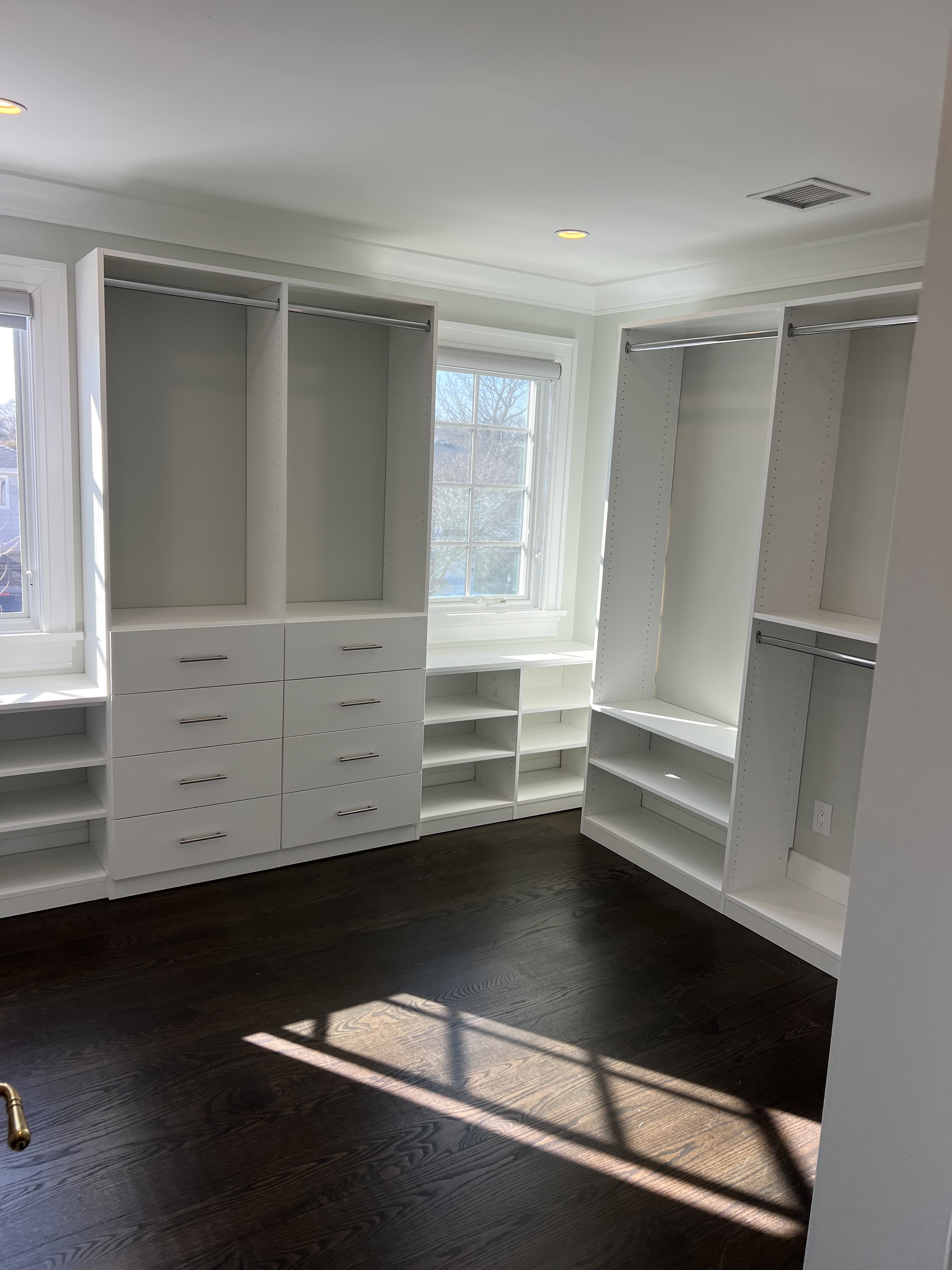 Big Walk-In custom closet project by Captain Chris's Closets on Long Island