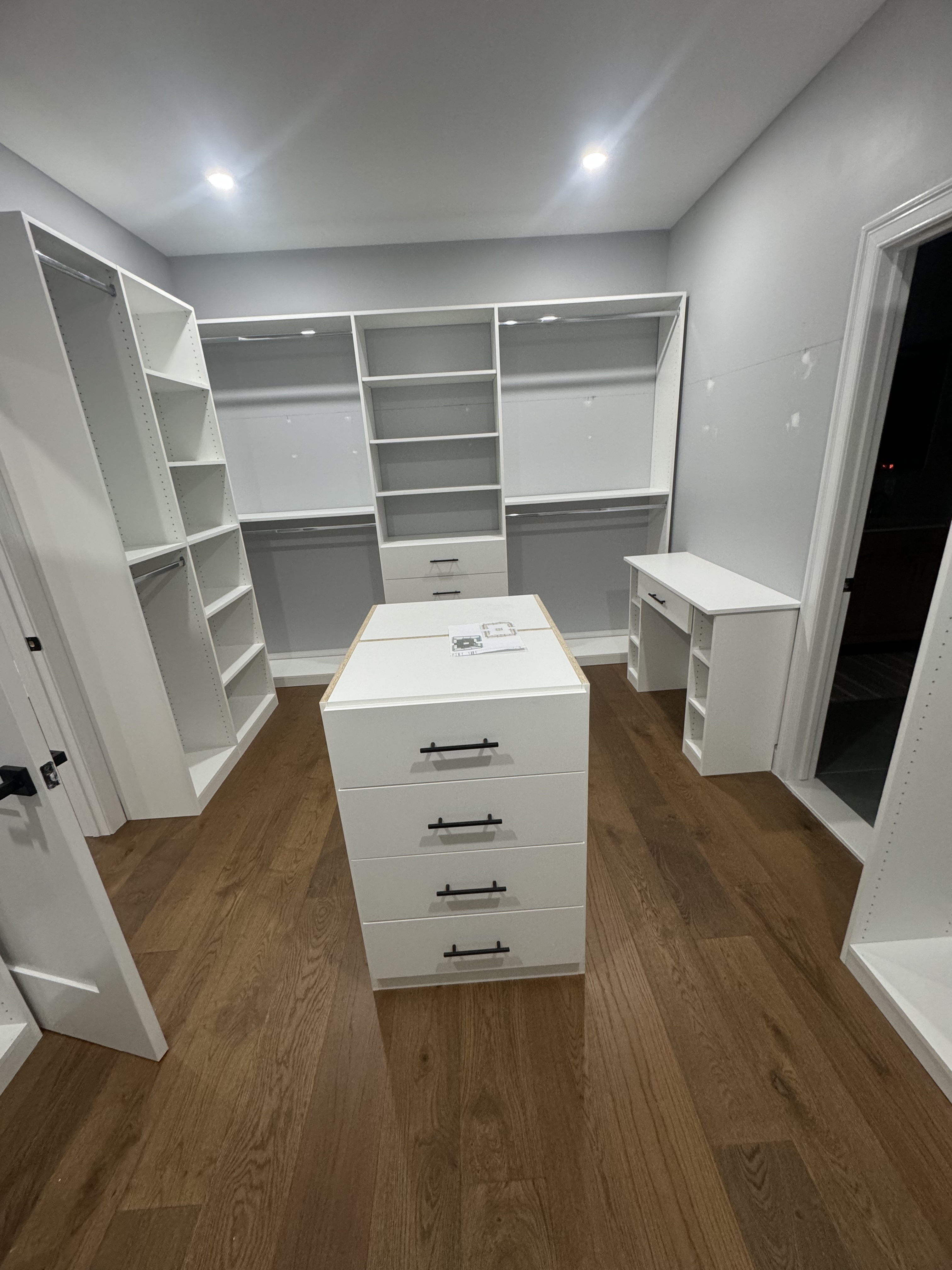 Big Walk-In custom closet project by Captain Chris's Closets on Long Island