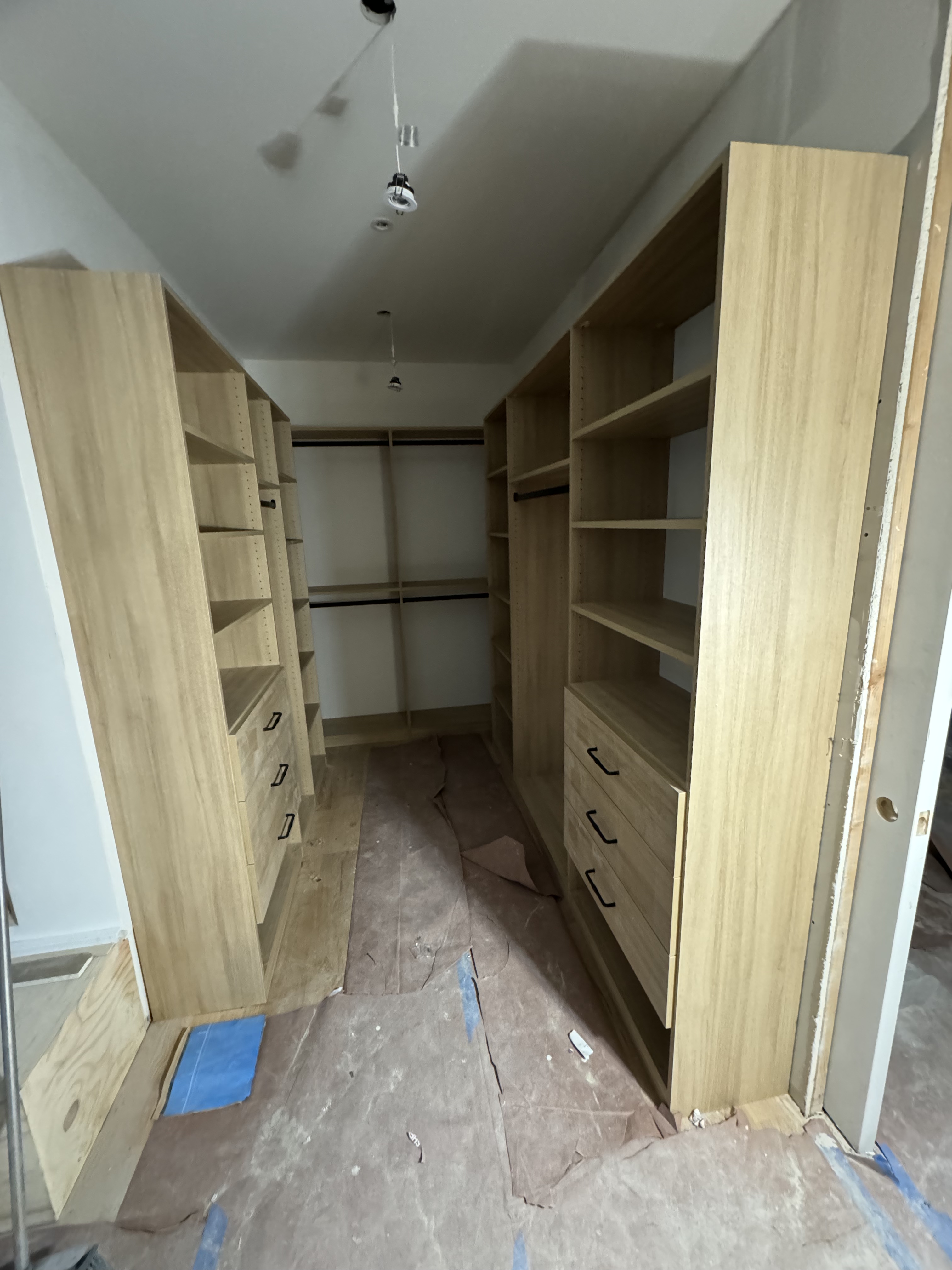 Big Walk-In custom closet project by Captain Chris's Closets on Long Island