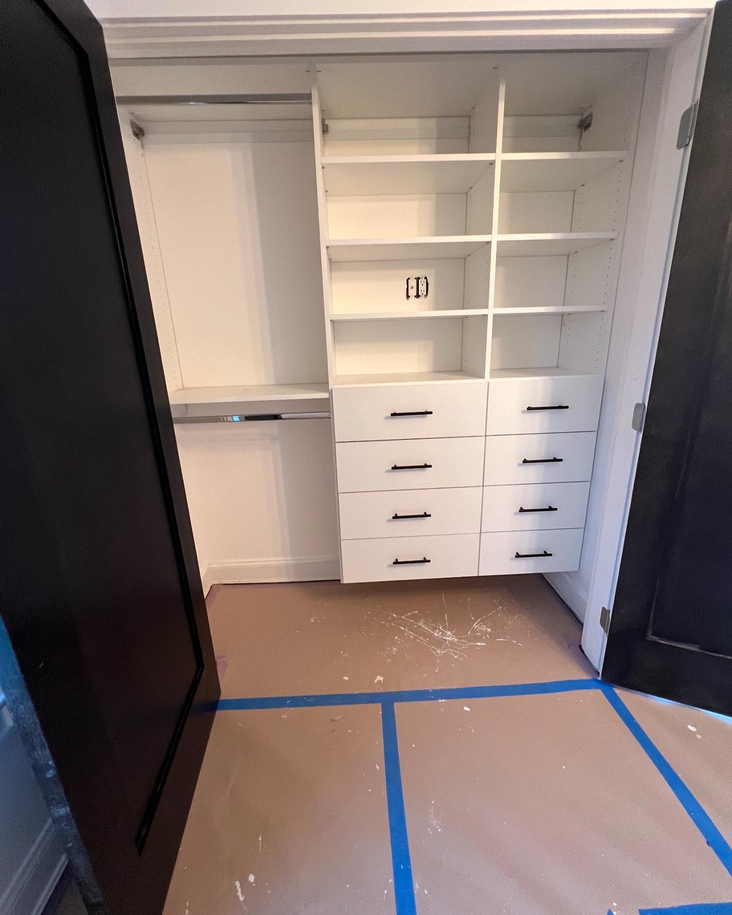 Reach-In custom closet project by Captain Chris's Closets on Long Island