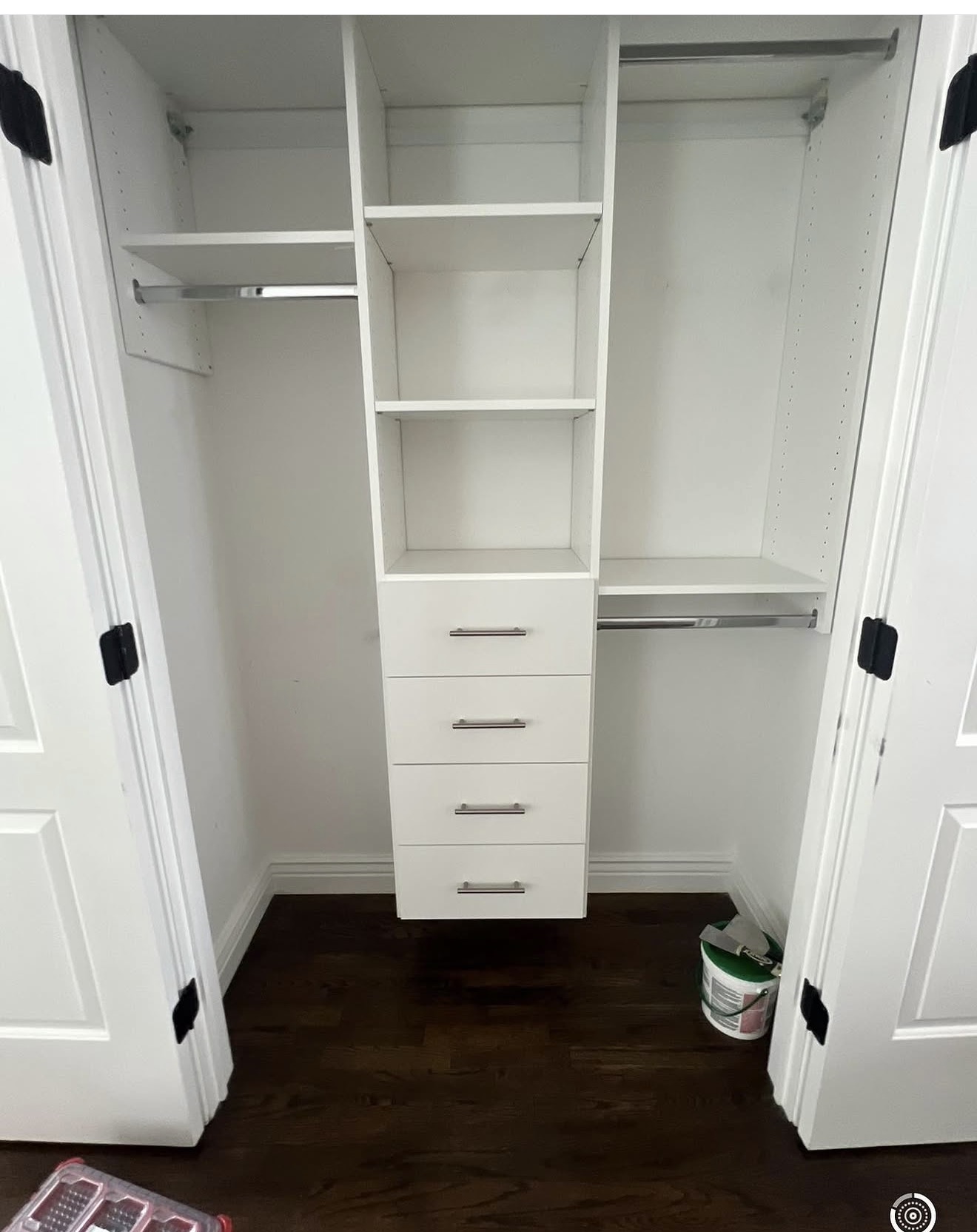 Reach-In custom closet project by Captain Chris's Closets on Long Island