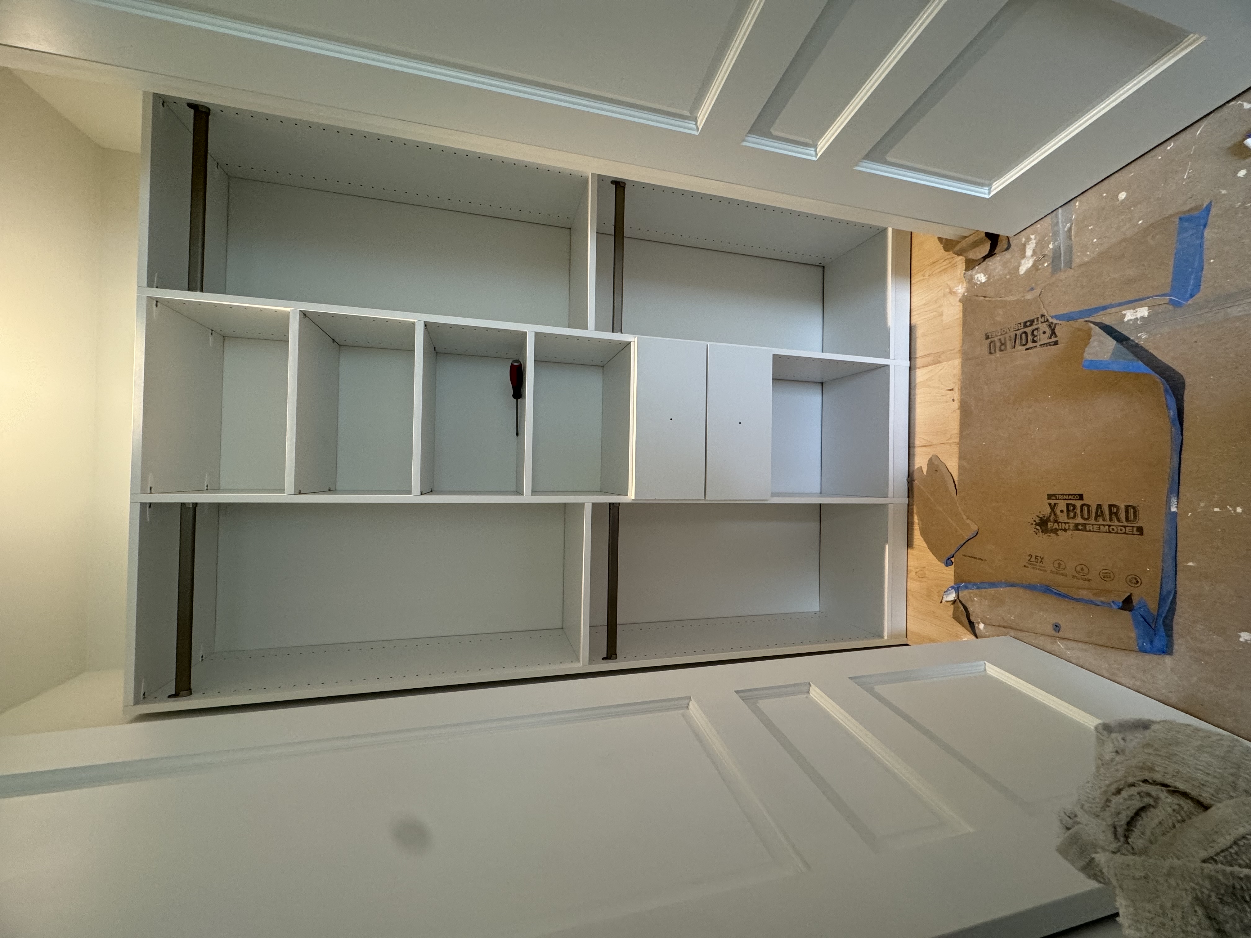Reach-In custom closet project by Captain Chris's Closets on Long Island