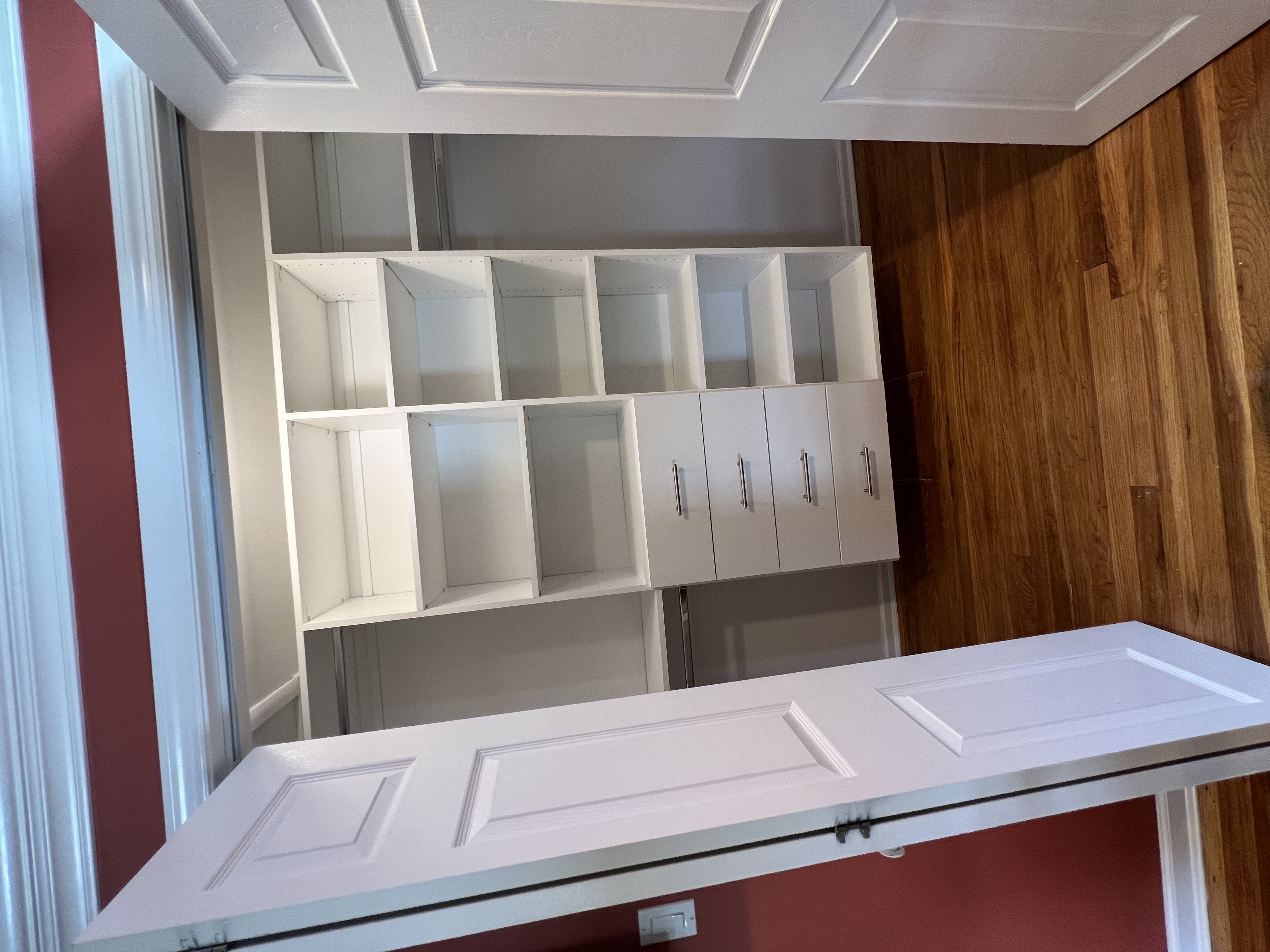Reach-In custom closet project by Captain Chris's Closets on Long Island