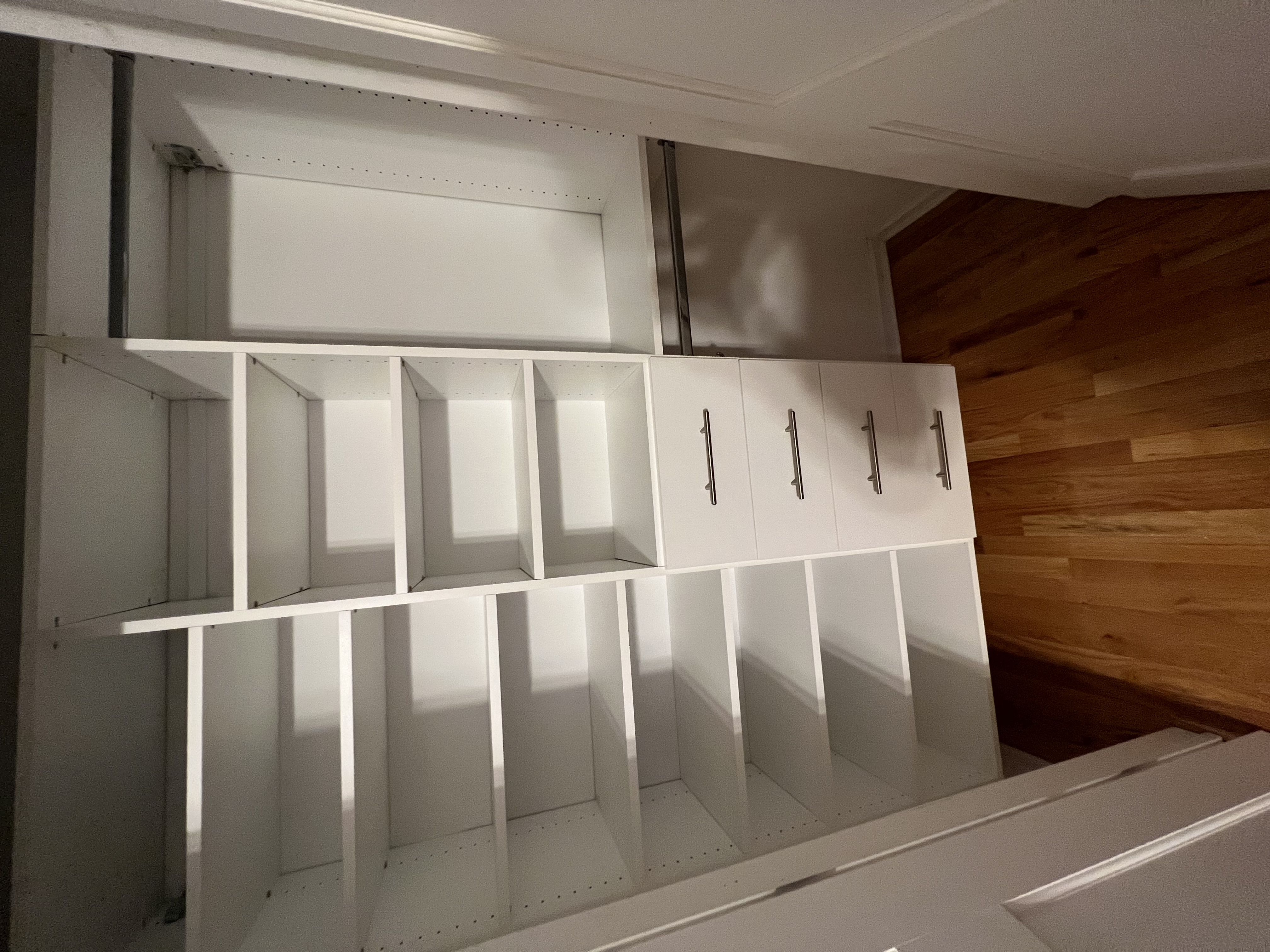 Reach-In custom closet project by Captain Chris's Closets on Long Island
