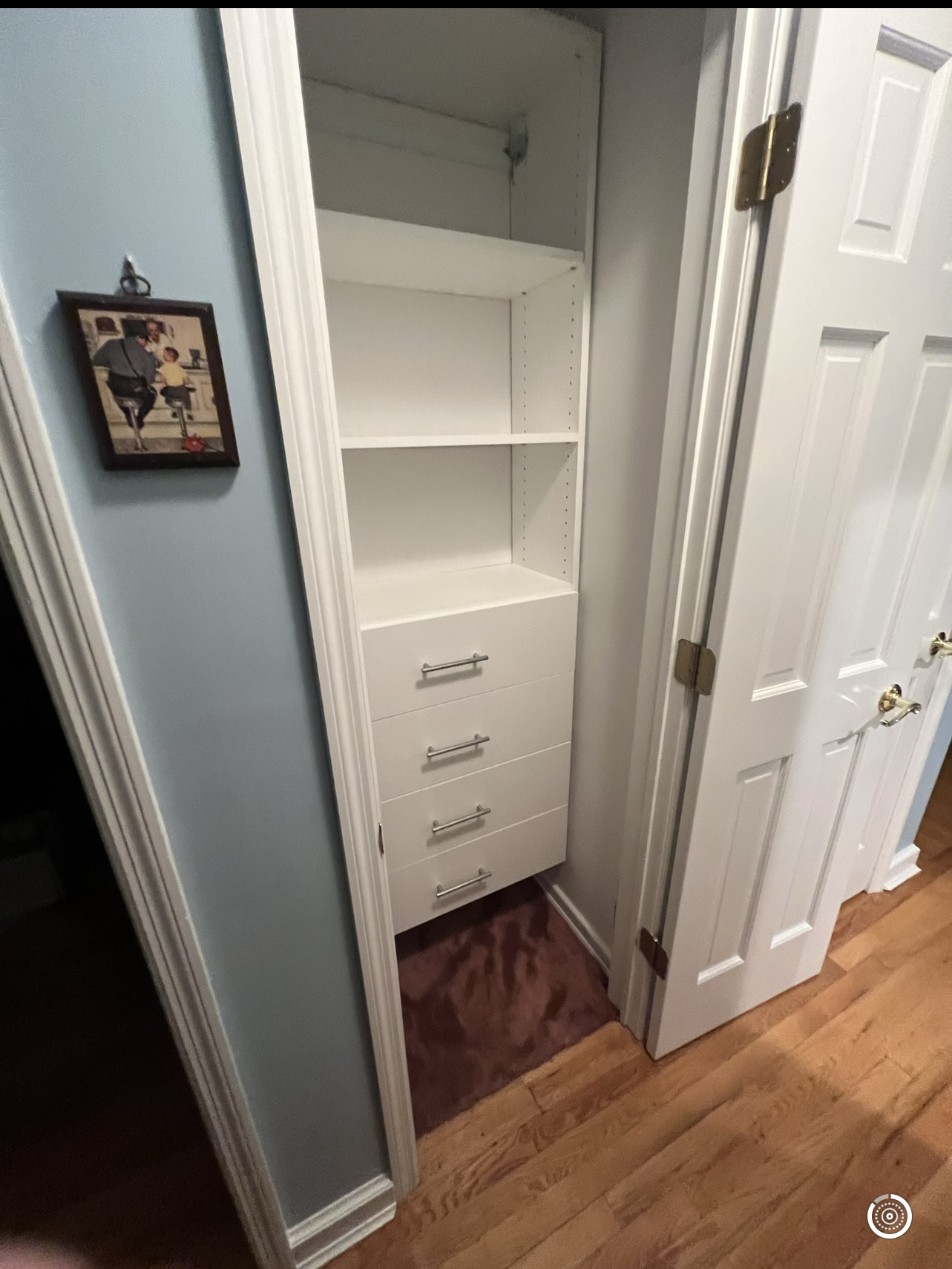 Reach-In custom closet project by Captain Chris's Closets on Long Island
