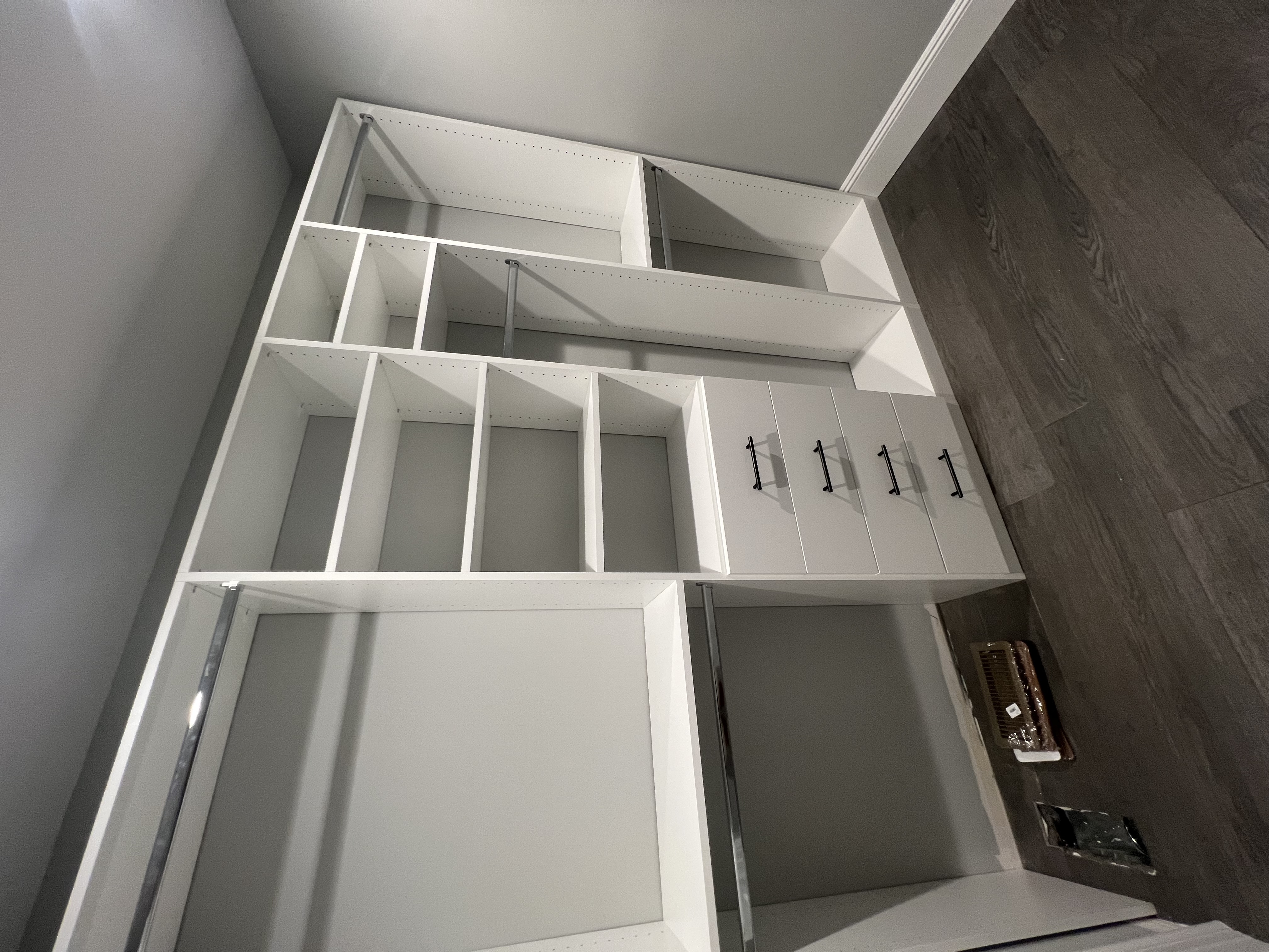 Reach-In custom closet project by Captain Chris's Closets on Long Island