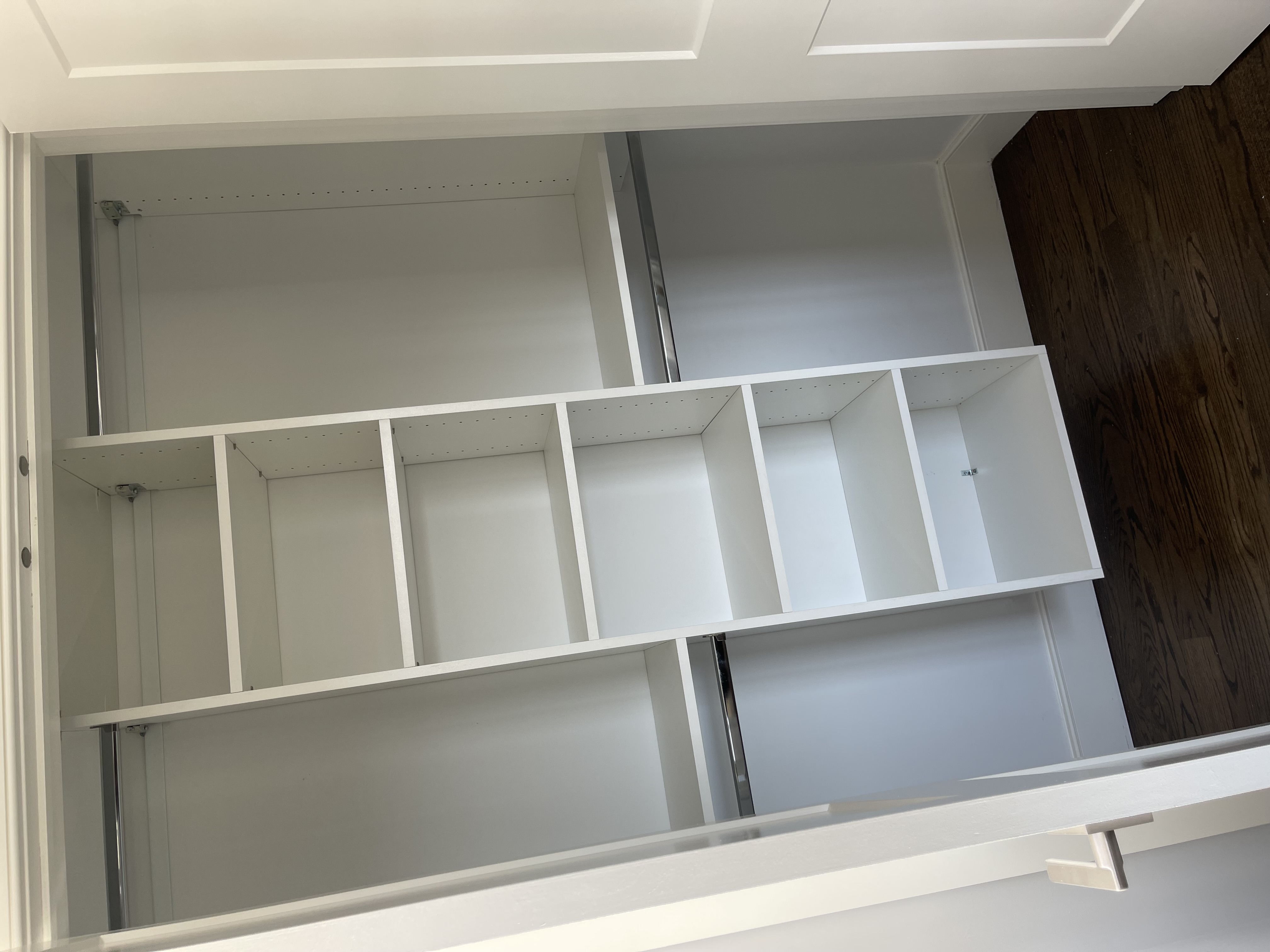 Reach-In custom closet project by Captain Chris's Closets on Long Island
