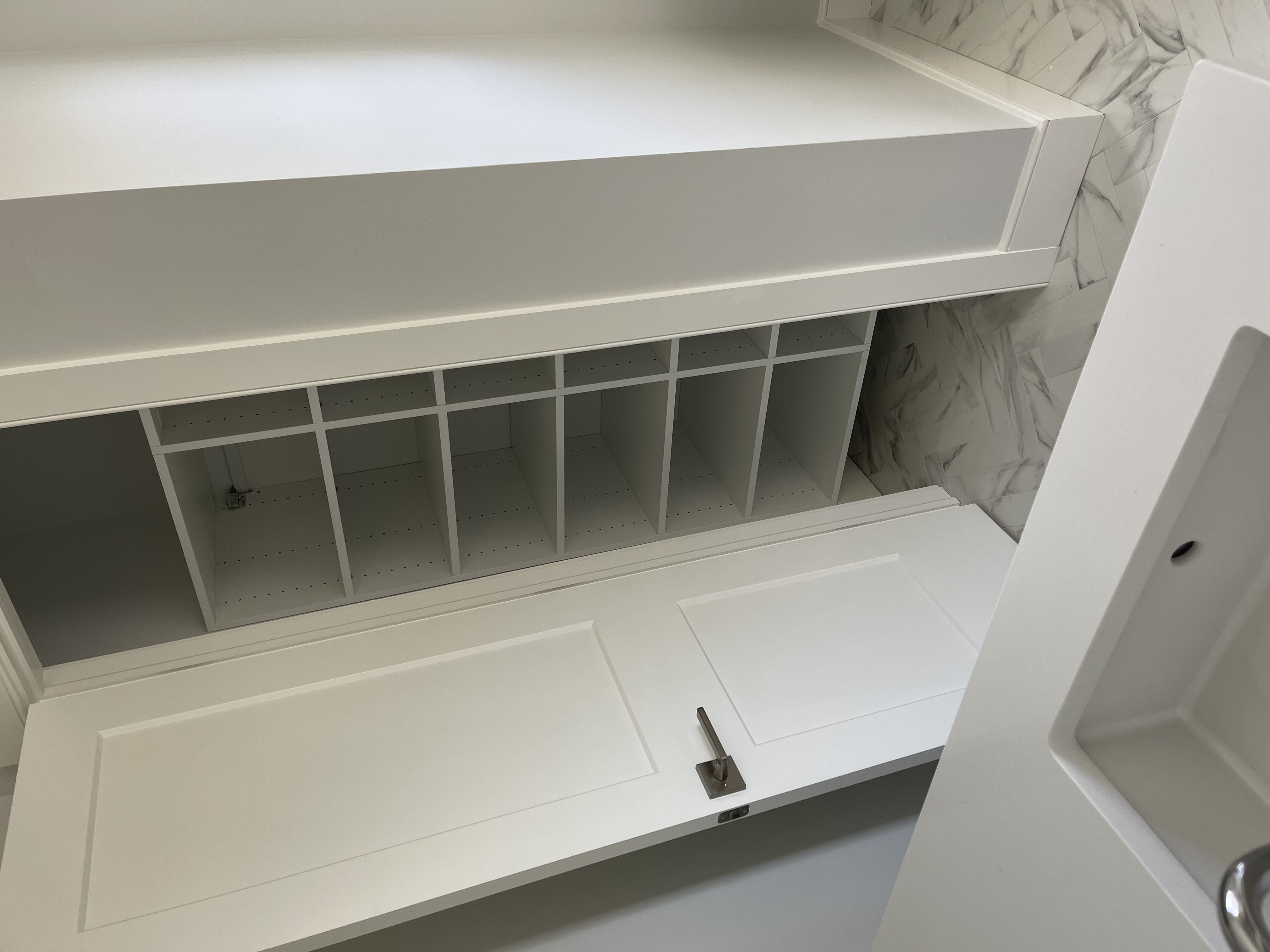 Reach-In custom closet project by Captain Chris's Closets on Long Island