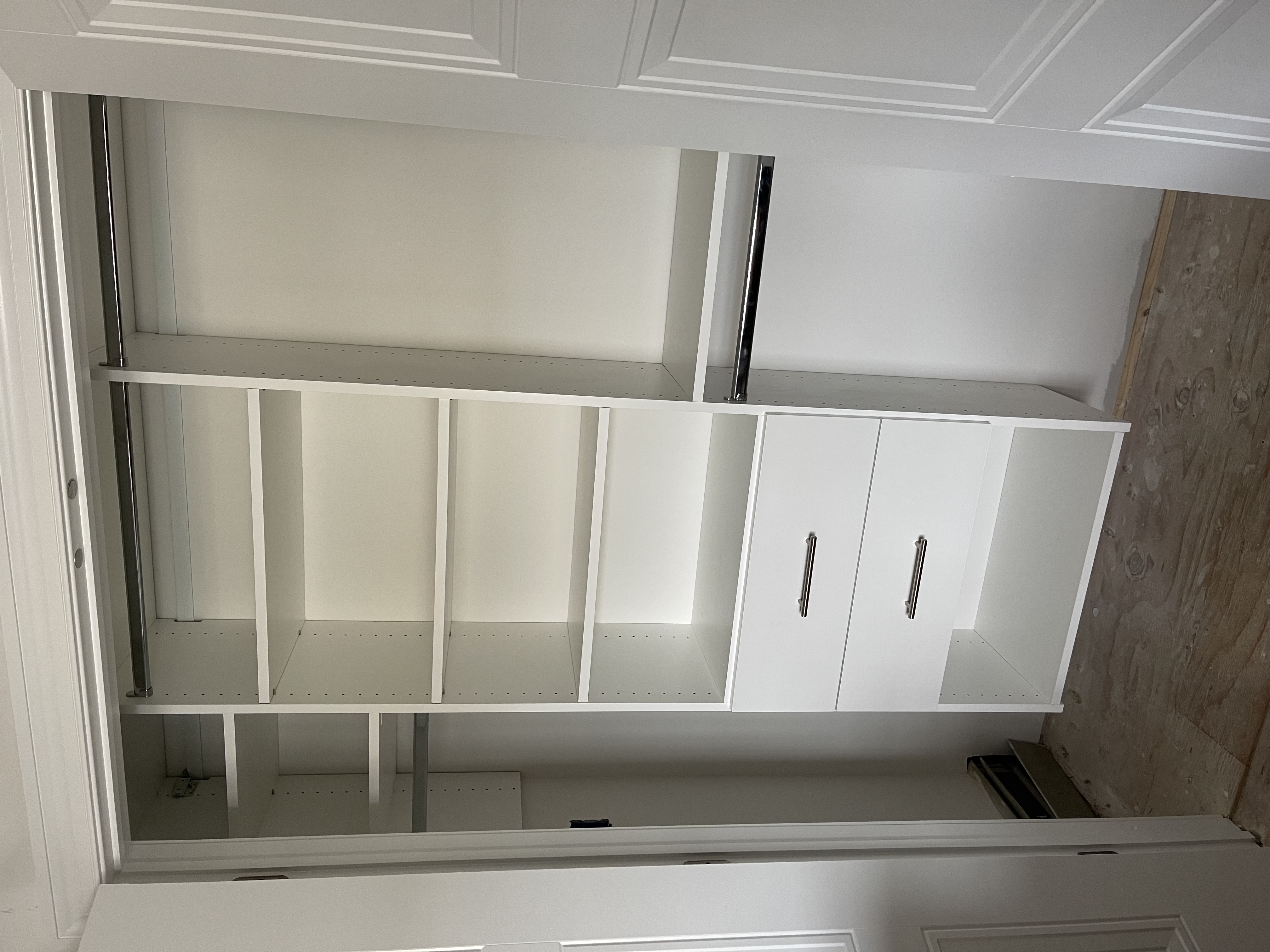Reach-In custom closet project by Captain Chris's Closets on Long Island