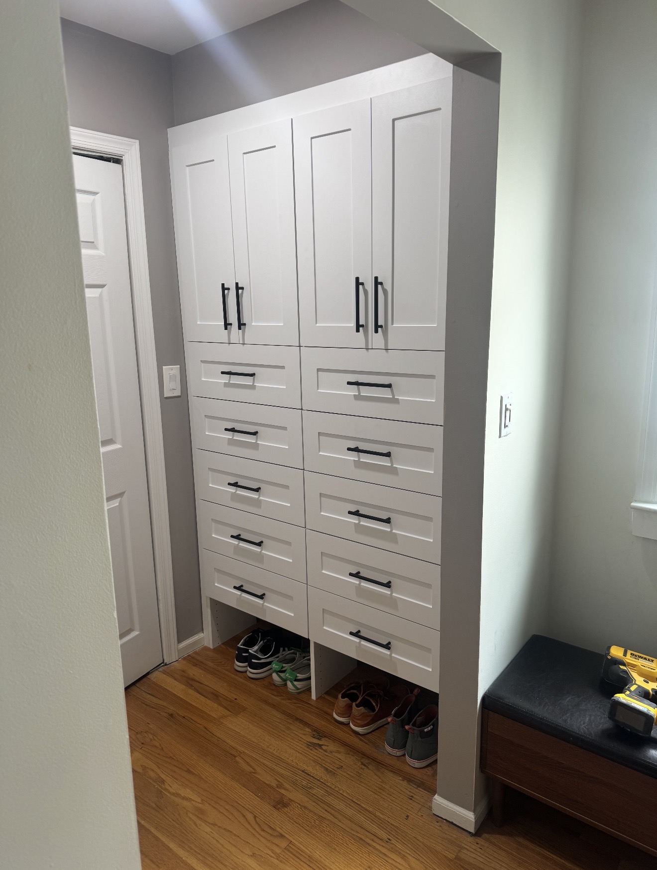 Wardrobe custom closet project by Captain Chris's Closets on Long Island