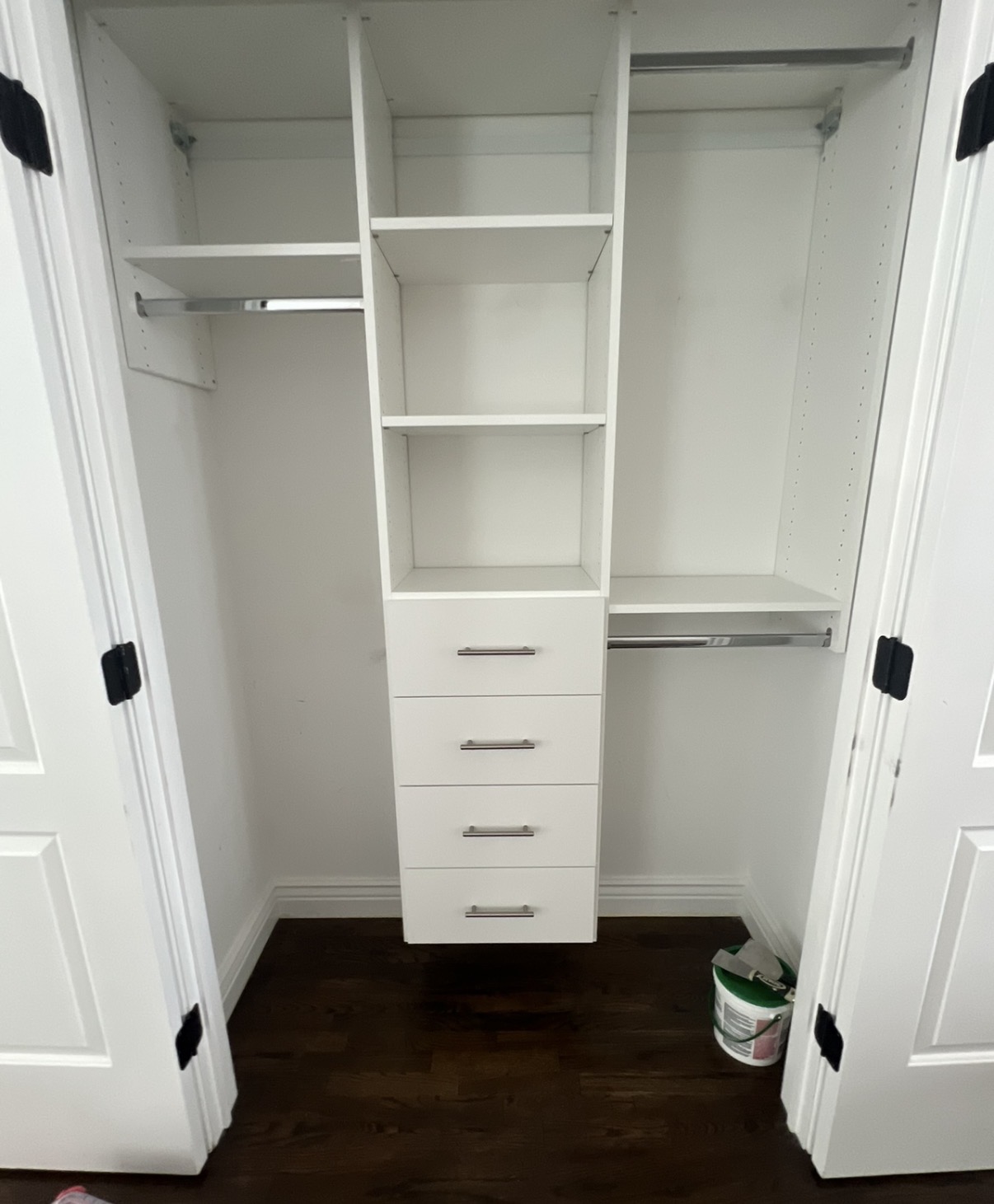 Reach-In custom closet project by Captain Chris's Closets on Long Island