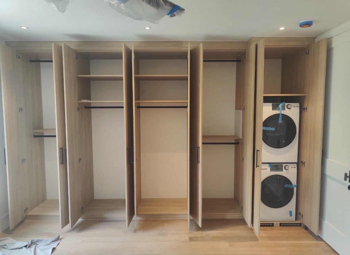 Wardrobe custom closet project by Captain Chris's Closets on Long Island