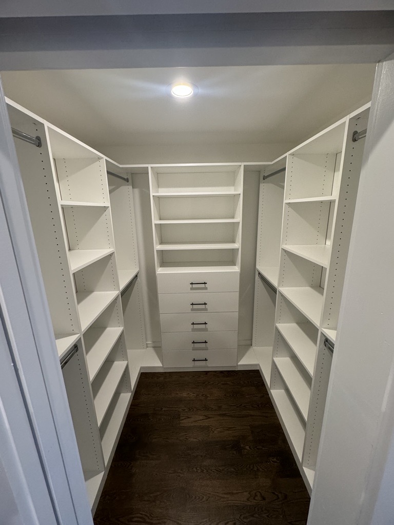 Suspended closet system Long Island